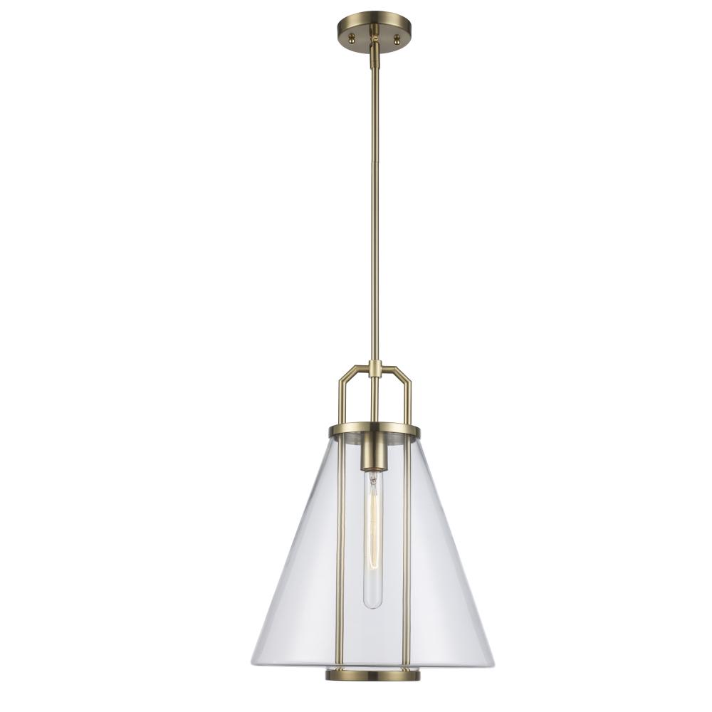 1LT PENDANT-CONE GLASS-L-AG